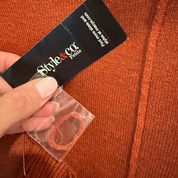Style & Co. Women's Sweater in Rust Orange - Picture 5 of 5
